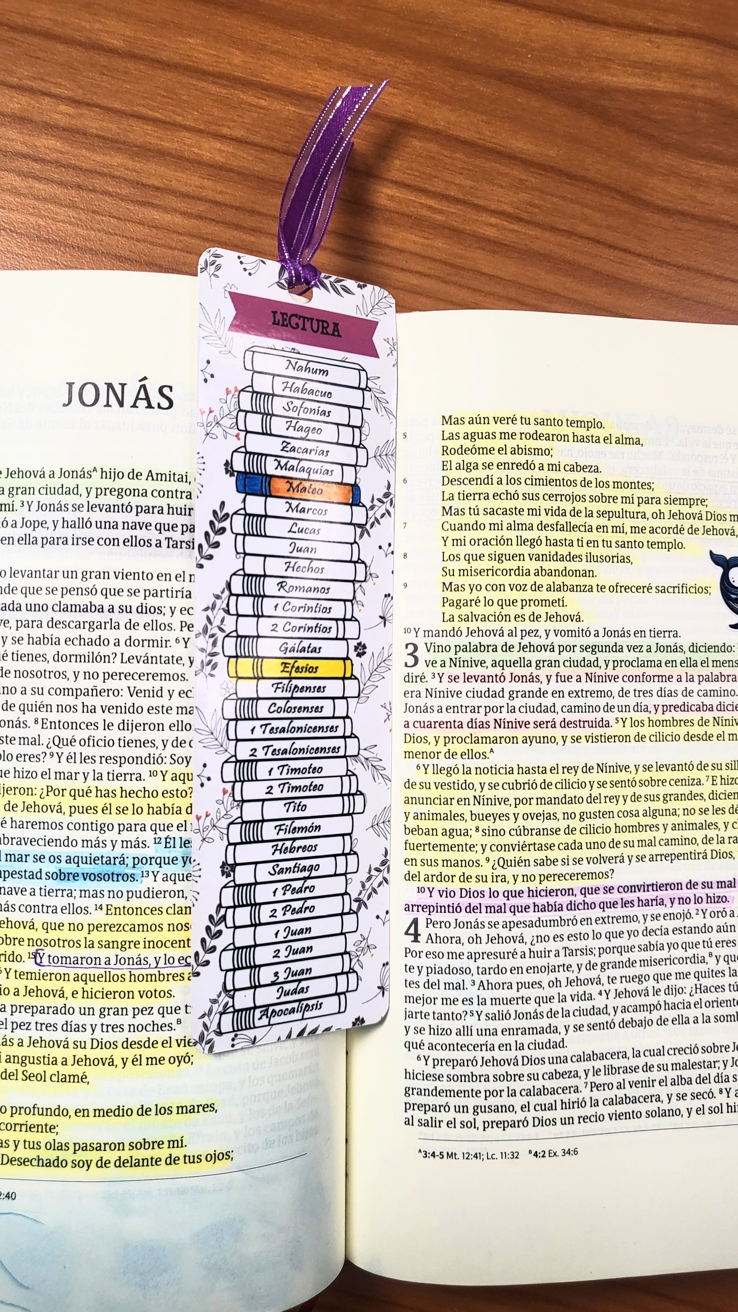 Separador de lectura Bíblica editable