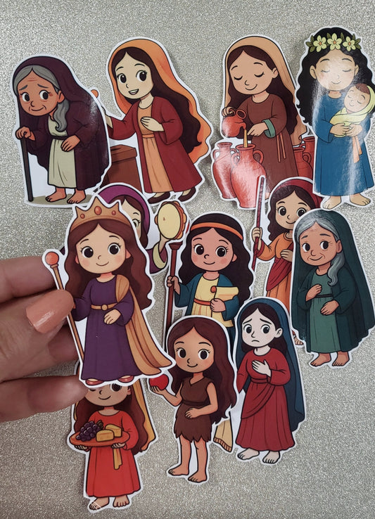 Mujeres de la Biblia Stickers imprimibles