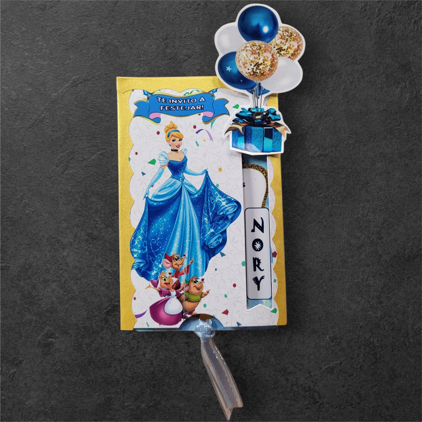 Invitación deslizable Cenicienta Editable