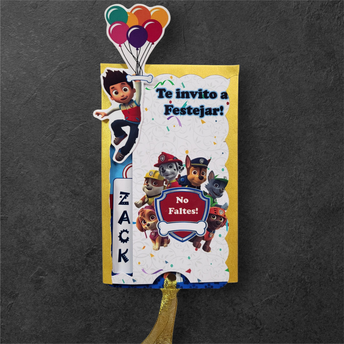 Invitación deslizable Pawpatrol Editable