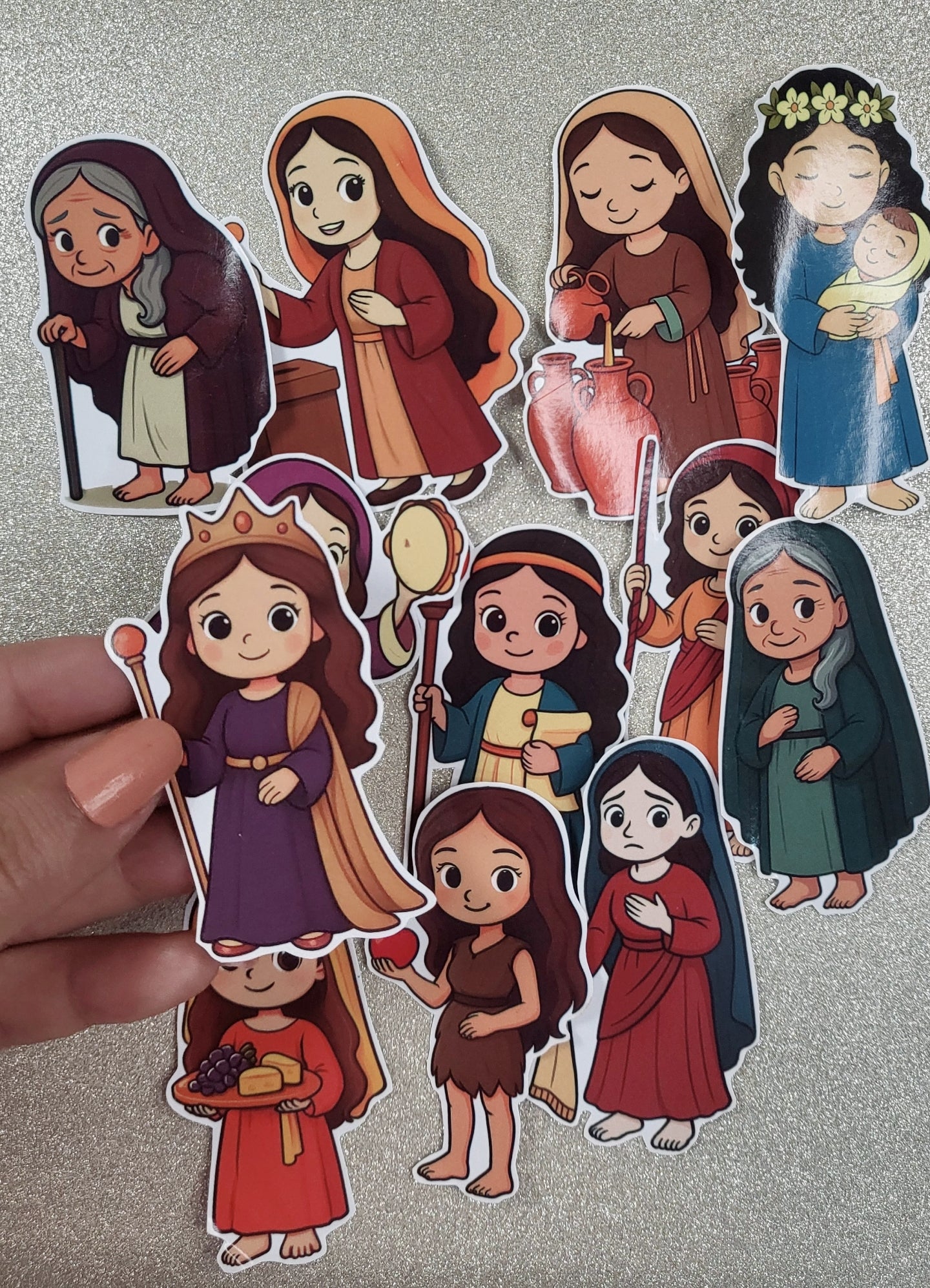 Mujeres de la Biblia Stickers imprimibles